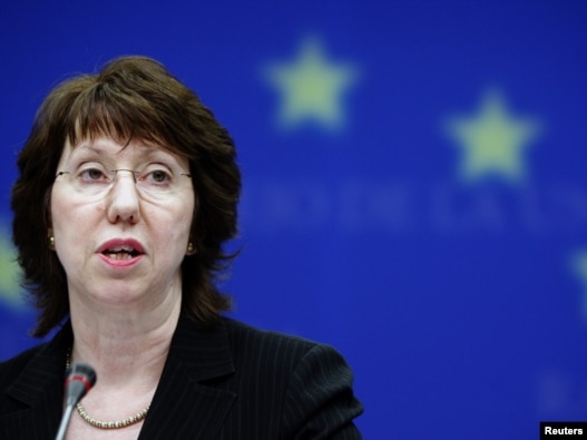 Belgium -- EU High Representative for Foreign Affairs and Security Catherine Ashton holds a news conference after a EU foreign ministers meeting in Brussels, 22Mar2010