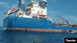 عکسی که خبرگزاری تسنیم از نفتکش توقیفی منتشر کرده است