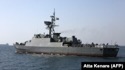 یک کشتی جنگی ایران در خلیج فارس. April 30, 2019
