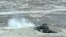 Azerbaijan - A Russian-made tank opens fire during an Azerbaijani military exercise, 26Jun2014.