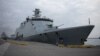 Կիպրոս - Դանիական HDMS Esbern Snare ռազմանավը Լիմասոլի նավահանգստում պատրաստվում է մեկնել Սիրիա՝ տեղափոխելու քիմիական զենքը, 2-ը հունվարի, 2014թ․
