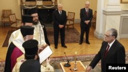 Церемония присяги в президентском дворце в Афинах