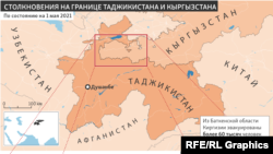 Инфографика. Конфликт на кыргызско-таджикской границе. 