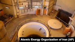Iran's Arak heavy-water reactor's secondary circuit pictured on December 23, 2019.
