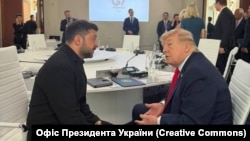 Встреча Владимира Зеленского и Дональда Трампа на саммите G7 в Эвиане (Франция) 16 июня 2026 года