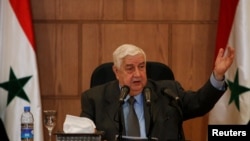 Глава МИД Сирии Валед аль-Муалем (Дамаск, 6 апреля 2017 г.) 
