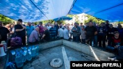 Акция протеста чиатурских шахтеров
