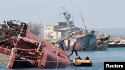 Затоплены расейцамі карабель