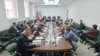 Una dintre ședințele Adunării Populare din Găgăuzia. Organul legislativ local de la Comrat numără 35 de deputați pe un mandat de patru ani. 