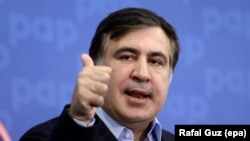 Михаил Саакашвили (пресс-конференция в Варшаве 8 сентября 2017 г.)