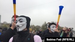 Protest antiguvernamental, Piața Victoriei, București, 8 noiembrie 2017
