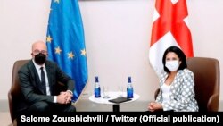 Шарль Мишель и Саломе Зурабишвили