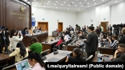 Құрылтайдағы баспасөз брифингі. Астана, 10 қыркүйек, 2026 жыл (көрнекі сурет)