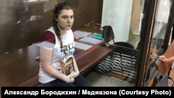 Anna Pavlikova in a Moscow court on August 16.