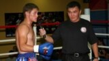 UFC fighter from Kyrgyzstan Rafael Fiziev and his first coach Emil Toktogonov - 