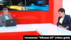 Министр образования республики Хакасия Лариса Гимазутина в эфире телеканала "Абакан-24"