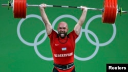 Uzbekistan's Ruslan Nurudinov is among five weightlifters who received provisional suspensions after 2012 doping results were retested. 