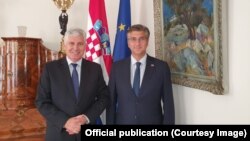 Zamjenik predsjedavajućeg Doma naroda Parlamenta BiH, Dragan Čović i hrvatski premijer Andrej Plenković