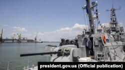 Петро Порошенко на кораблі ВМС України, Одеса, 3 липня 2016 року