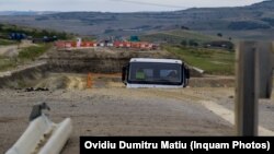 Lucrări la lotul 3 din autostrada Orăștie - Sibiu