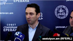 Armenia - Yerevan Mayor Hayk Marutian talks to journalists, 26Nov2019 