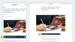 The new button on mobile (left) and desktop (right).