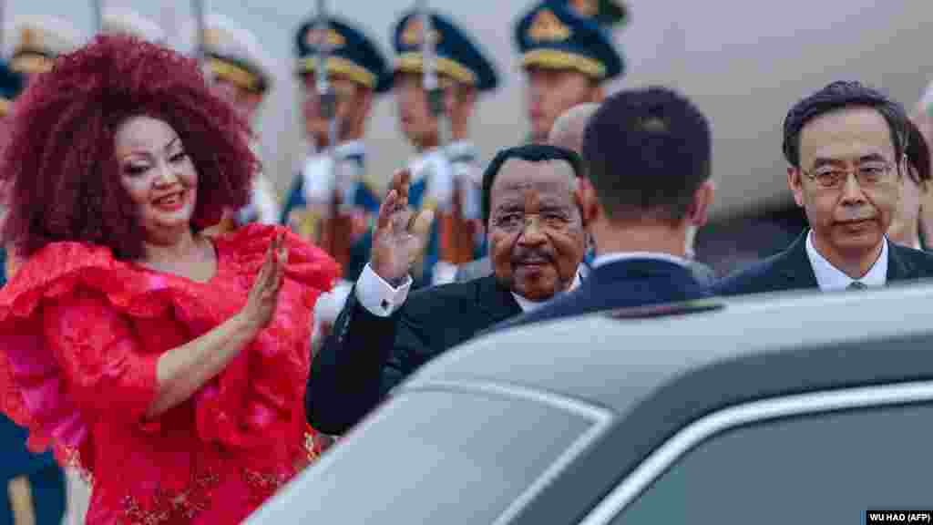 Paul Biya kameruni elnök (középen)&nbsp;szeptember 4-én Pekingben. 2024. szeptember 4&ndash;6. között tartják a Kína&ndash;Afrika Együttműködési Fórumot (FOCAC)