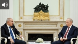 Премьер-министр Армении Никол Пашинян (слева) и президент России Владимир Путин 
