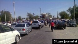 Dozens of vehicles have reportedly been stranded on the highway by the protest.