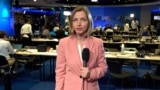 Netherlands - Olena Abramovych of RFE/RL and Current Time reporting from NATO summit in the Hague - screen grab