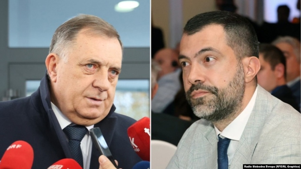 Predsjednik Saveza nezavisnih socijaldemokrata Milorad Dodik i njegov sin Igor Dodik.