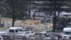 A view of the scene at the Bondi Pavillion in the aftermath of the Bondi Beach shootings in Sydney on December 15, 2025.