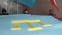В Запорожье вышли на акцию протеста против российских выборов в Крыму (видео)