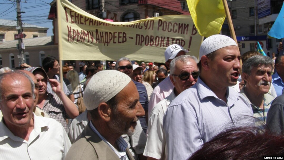 Кырымтатарларының каршылык чарасы. Акмәчет, 23 май 2013