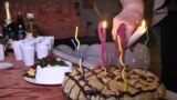 A lady celebrated her 84th birthday in a bomb shelter in Nagorno-Karabakh.