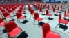 BOSNIA-HERZEGOVINA - A view of chairs set apart at a certain distance due to coronavirus in an open-air cinema for the 26th Sarajevo Film Festival, in Sarajevo, 29 July 2020.