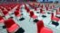 BOSNIA-HERZEGOVINA - A view of chairs set apart at a certain distance due to coronavirus in an open-air cinema for the 26th Sarajevo Film Festival, in Sarajevo, 29 July 2020.