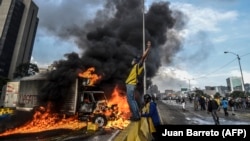 Антиправительственные протесты в Каракасе. Архивное фото.