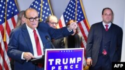 Rudy Giuliani, avocatul personal al președintelui Donald Trump, cel care conduce atacul în justiție împotriva modului cum s-au desfășurat alegerile din 3 noiembrie. 