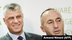 Косовскиот претседател Хашим Тачи и премиерот Рамуш Харадинај