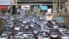 The Iranian capital, Tehran, experienced heavy traffic on the first working day of the year despite the coronavirus crisis. April 4, 2020. 