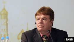 The executive supervisor of the Eurovision Song Contest, Svante Stockselius, at a press conference in Moscow in December