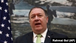 U.S. Secretary of State Mike Pompeo in Kabul on July 9