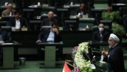 حسن روحانی، رئیس جمهور ایران در مراسم افتتاح پارلمان جدید ایران