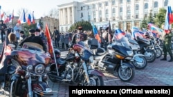 «Ночные волки» в Симферополе, 18 марта 2020 года