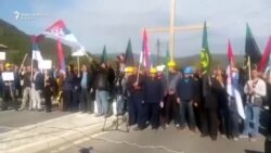 Protest radnika Trepče u Rudaru
