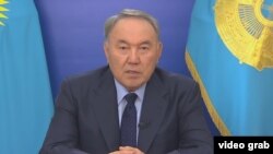 Президент Казахстана Нурсултан Назарбаев во время обращения к народу. 8 июня 2016 года.