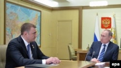 Президент Росії Володимир Путін і губернатор Тульської області Олексій Дюмін. Росія, 2016 рік