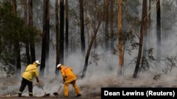 Австралија- пожарникари гасат пожар во шума