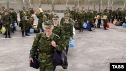 Recruți în armata rusă la Novosibirsk (imagine de arhivă)